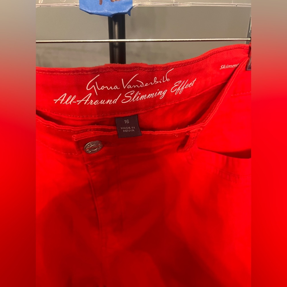 Gloria Vanderbilt Bright Red‎ Slimming Pants - Picture 3 of 3